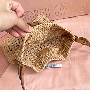 Miu Miu Woven Raffia Mini Bag 20x23cm - 3
