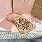 Miu Miu Woven Raffia Mini Bag 20x23cm - 4
