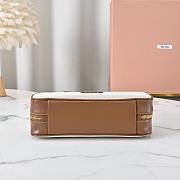 MiuMiu Beau Canvas and Leather Brandy Size 28X12X9cm - 3