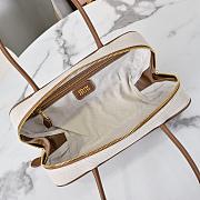 MiuMiu Beau Canvas and Leather Brandy Size 28X12X9cm - 6