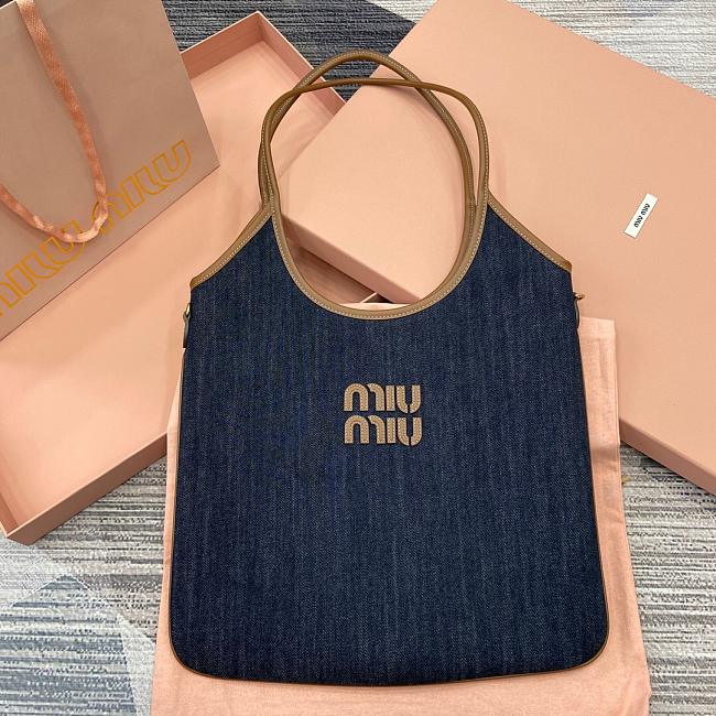 Miu Miu Palisander lvy Naplak Patent Navy 35x40cm - 1