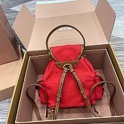 Miu Miu Red Canvas Backpack Size 22x18x11cm - 3