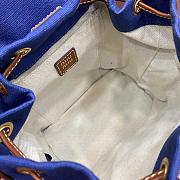 Miu Miu Blue Canvas Backpack Size 22x18x11cm - 6