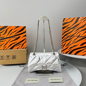 Balenciaga Crush Silver Bag Size 25x15x9cm