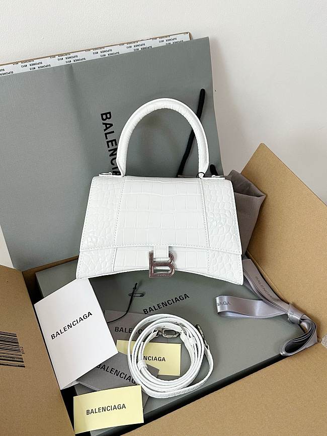 Balenciaga Hourglass White Bag Size 23x15x10cm - 1