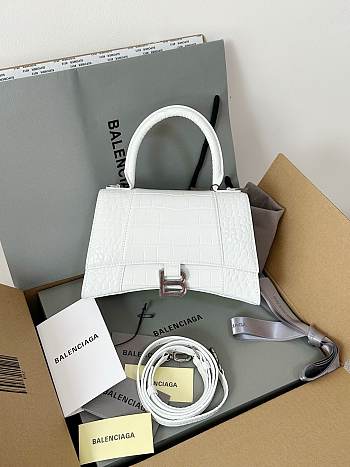 Balenciaga Hourglass White Bag Size 23x15x10cm