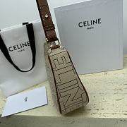 Celine Bag in Textile Allover Logo Print Natural Tan 24x17x9CM - 3