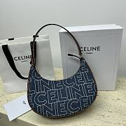 Celine Bag in Textile Allover Logo Print Natural Denim 24x17x9CM - 5