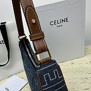 Celine Bag in Textile Allover Logo Print Natural Denim 24x17x9CM - 3