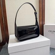 Celine Black Bag Terence In Patent Size 20x5x11CM - 4