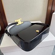 Celine Black Bag Terence In Patent Size 20x5x11CM - 3