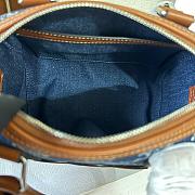 Celine Boston Canvas Blue 197582 Size 20x14x10cm - 3