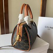 Celine Boston Canvas Grey 197582 Size 20x14x10cm - 3