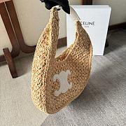 Celine Classic White Panier Hobo In Raffia Size 33x16x4cm - 3
