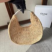 Celine Classic White Panier Hobo In Raffia Size 33x16x4cm - 5