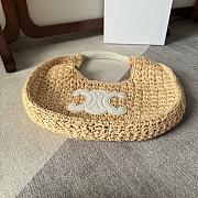 Celine Classic White Panier Hobo In Raffia Size 33x16x4cm - 2