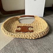 Celine Classic Brown Panier Hobo In Raffia Size 33x16x4cm - 4