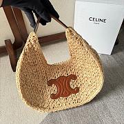 Celine Classic Brown Panier Hobo In Raffia Size 33x16x4cm - 5