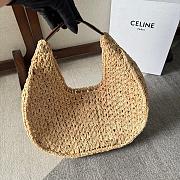 Celine Classic Brown Panier Hobo In Raffia Size 33x16x4cm - 3