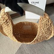Celine Classic Brown Panier Hobo In Raffia Size 33x16x4cm - 2