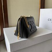 Celine Clutch on Chain Cuir Triomphe in Black Size 16×11×8cm - 6