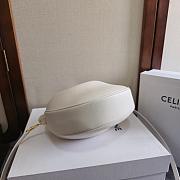 Celine Lulu In Supple Grained Calfskin White Size 21x24x5cm - 5