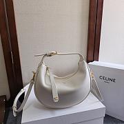 Celine Lulu In Supple Grained Calfskin White Size 21x24x5cm - 3
