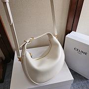 Celine Lulu In Supple Grained Calfskin White Size 21x24x5cm - 4