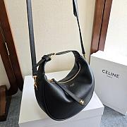 Celine Lulu In Supple Grained Calfskin Black Size 21x24x5cm - 4