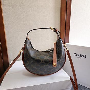 Celine Lulu In Supple Grained Calfskin Brown Size 21x24x5cm