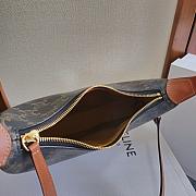 Celine Lulu In Supple Grained Calfskin Brown Size 21x24x5cm - 5