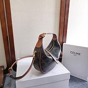 Celine Lulu In Supple Grained Calfskin Brown Size 21x24x5cm - 4