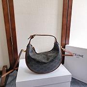 Celine Lulu In Supple Grained Calfskin Brown Size 21x24x5cm - 2