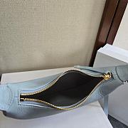 Celine Lulu In Supple Grained Calfskin Blue Size 21x24x5cm - 5