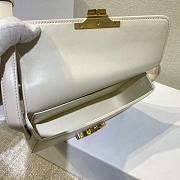 Celine Medium Triomphe Leather Belt White Size 20x11x4cm - 5