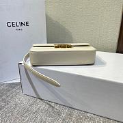 Celine Medium Triomphe Leather Belt White Size 20x11x4cm - 3