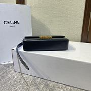 Celine Medium Triomphe Leather Belt Black Size 20x11x4cm - 6
