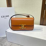 Celine Medium Triomphe Leather Belt Orange Size 20x11x4cm - 5