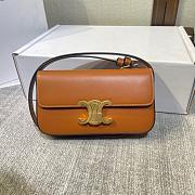Celine Medium Triomphe Leather Belt Orange Size 20x11x4cm - 2