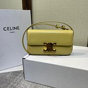 Celine Medium Triomphe Leather Belt Green Size 20x11x4cm - 1