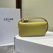 Celine Medium Triomphe Leather Belt Green Size 20x11x4cm - 2