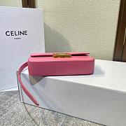 Celine Medium Triomphe Leather Belt Pink Size 20x11x4cm - 2