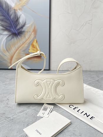 Celine Tabou Smooth Leather White 22x16x7CM