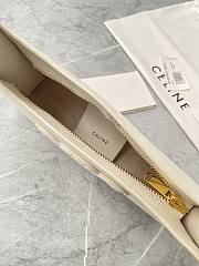 Celine Tabou Smooth Leather White 22x16x7CM - 4