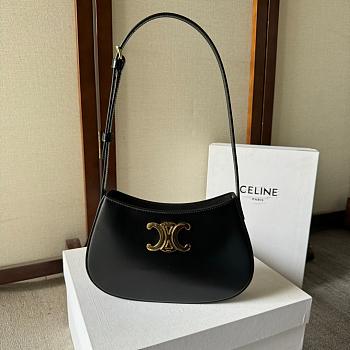 Celine Tilly Bag in Shiny Calfskin Black Size 22x13x4cm