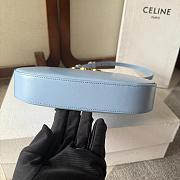 Celine Tilly Bag in Shiny Calfskin Blue Size 22x13x4cm - 5