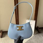 Celine Tilly Bag in Shiny Calfskin Blue Size 22x13x4cm - 4
