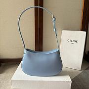 Celine Tilly Bag in Shiny Calfskin Blue Size 22x13x4cm - 2