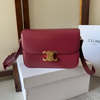Celine Triomphe Plum Bag Size 22x16x7cm