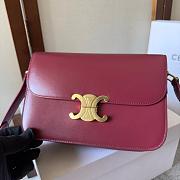 Celine Triomphe Plum Bag Size 22x16x7cm - 4